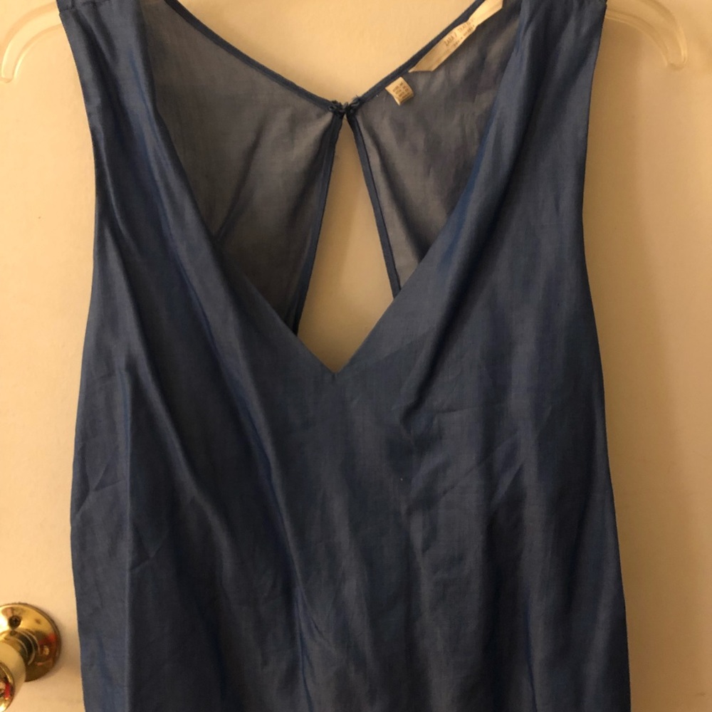 Zara - blue - back tie top - Medium